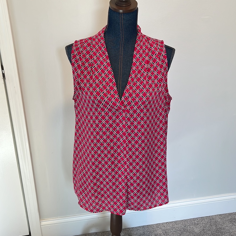 Laundry by Shelli Segal sleeveless pink blouse size medium